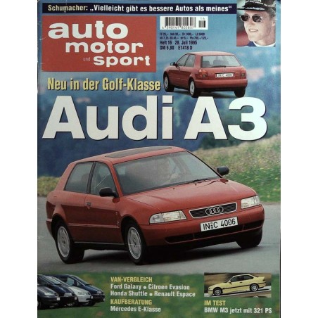 auto motor & sport Heft 16 / 28 Juli 1995 - Audi A3