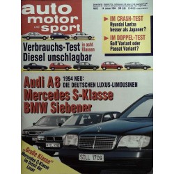 auto motor & sport Heft 2 / 14 Januar 1994 - Luxus-Limousinen