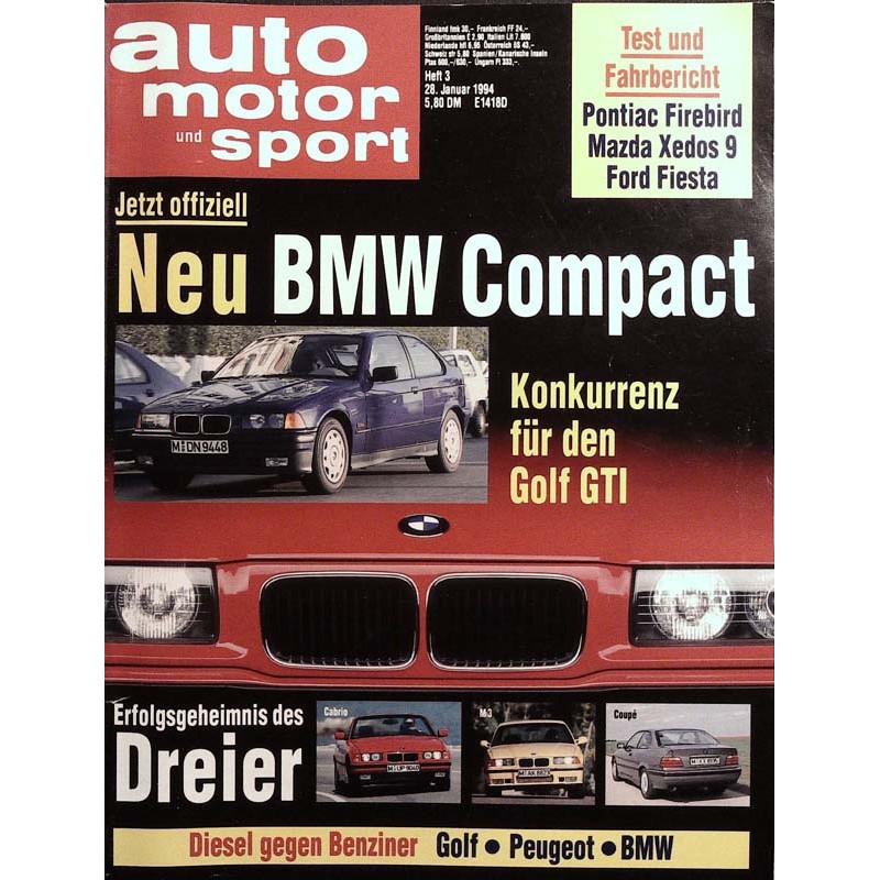 auto motor & sport Heft 3 / 28 Januar 1994 - BMW Compact