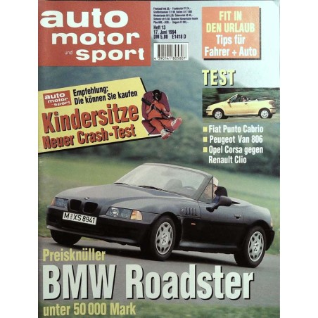 auto motor & sport Heft 13 / 17 Juni 1994 - BMW Roadster