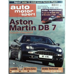 auto motor & sport Heft 23 / 4 November 1994 - Aston Martin DB 7