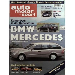 auto motor & sport Heft 21 / 7 Oktober 1994 - BMW / Mercedes