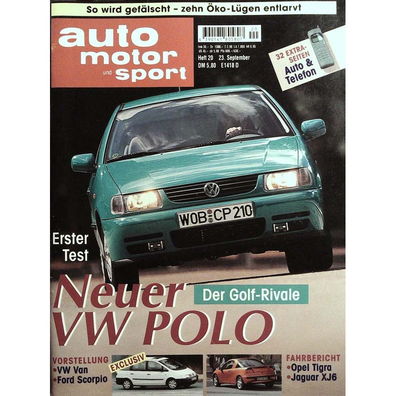 auto motor & sport Heft 20 / 23 September 1994 - Neuer VW Polo