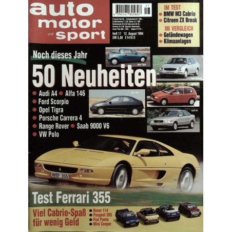 auto motor & sport Heft 17 / 12 August 1994 - Ferrari 355