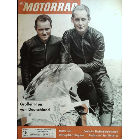 Das Motorrad Nr.16 / 4 Aug. 1962 - Großer Preis von Deutschland