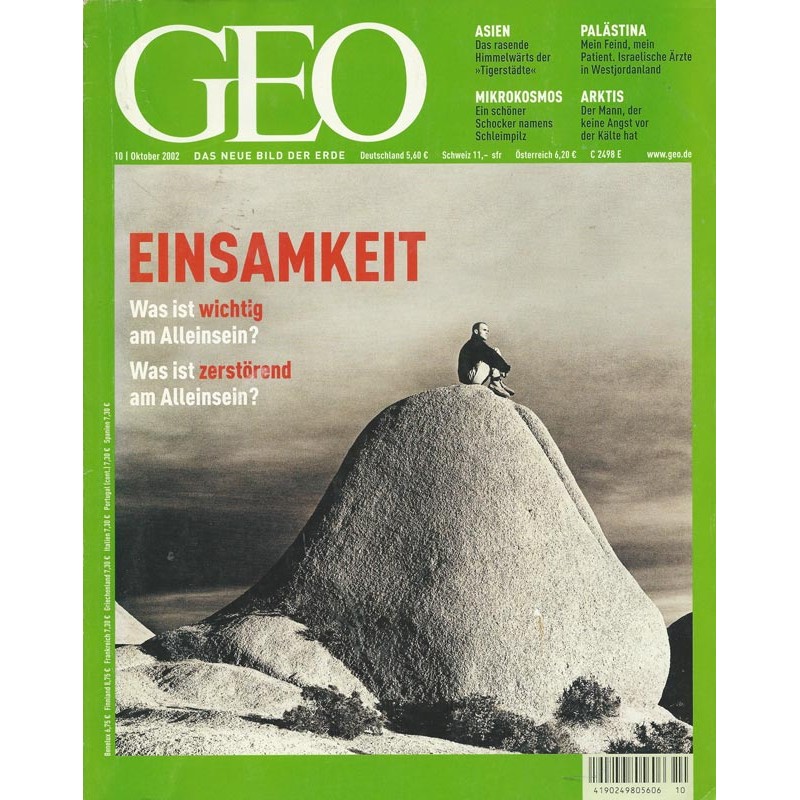 Geo Nr. 10 / Oktober 2002 - Einsamkeit