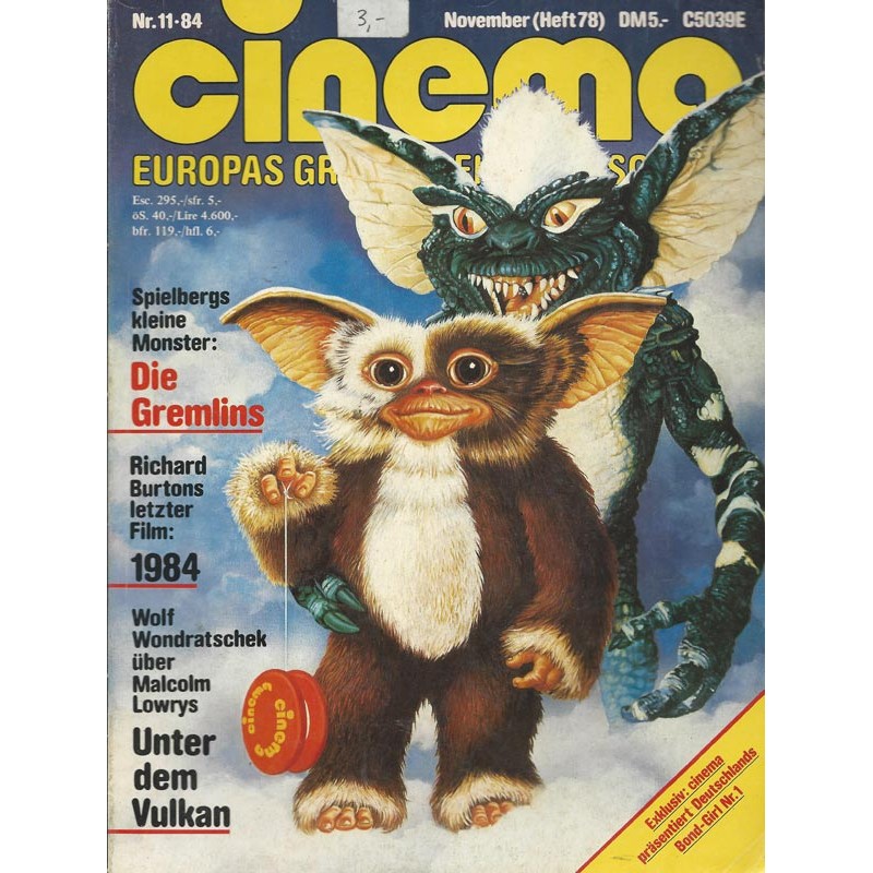 CINEMA 11/84 November 1984 - Die Gremlins