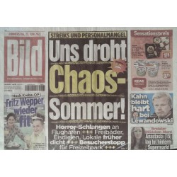 Bild Zeitung Donnerstag, 23 Juni 2022 - Chaos Sommer!