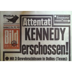 Bild Zeitung Sonnabend, 23 November 1963 - Attentat