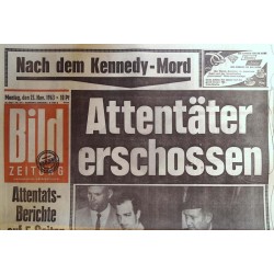 Bild Zeitung Montag, 25 November 1963 - Kennedy Mord