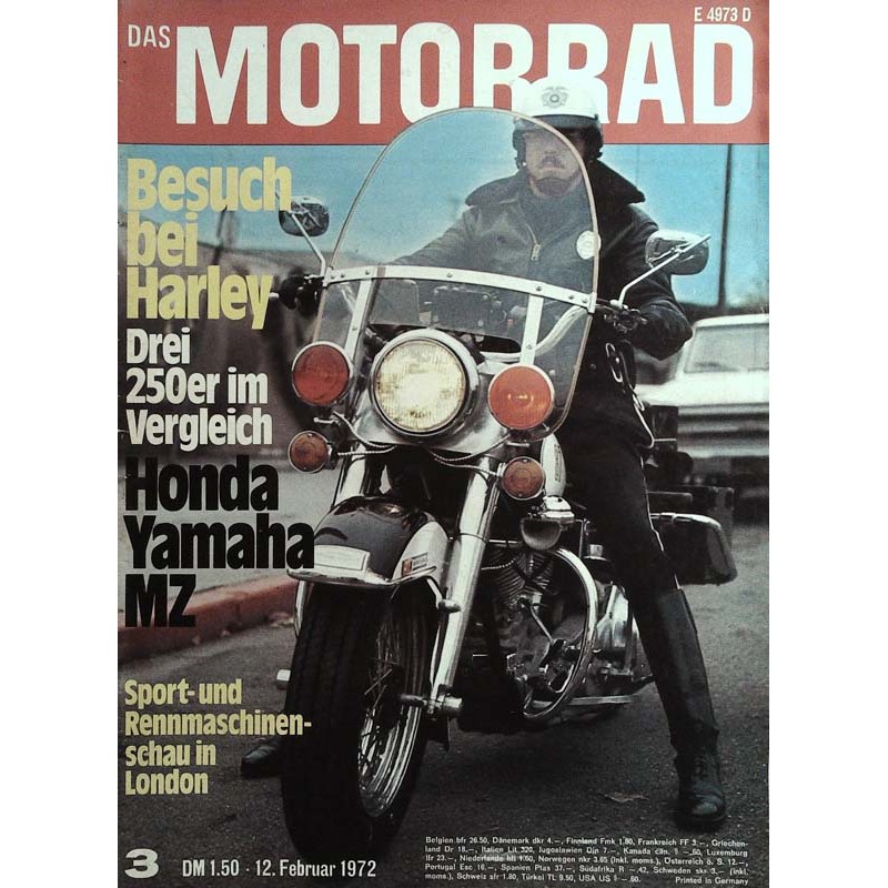 Das Motorrad Nr.3 / 12 Februar 1972 - Besuch bei Harley