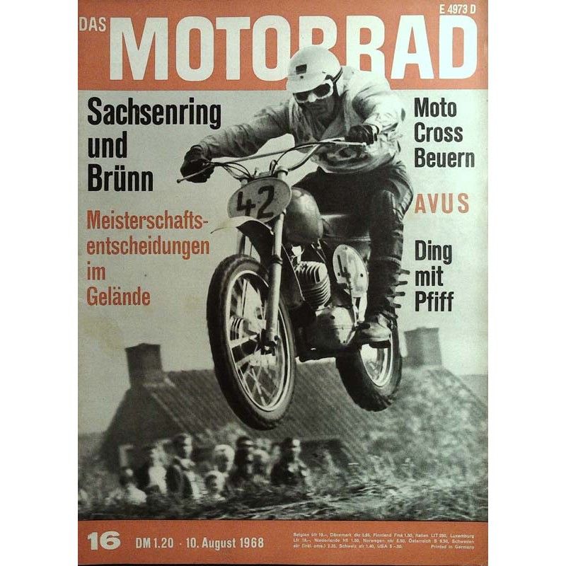 Das Motorrad Nr.16 / 10 August 1968 - Meisterschaft
