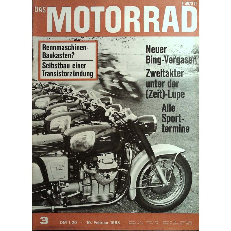 Das Motorrad Nr.3 / 10 Februar 1968 - Moto Guzzi