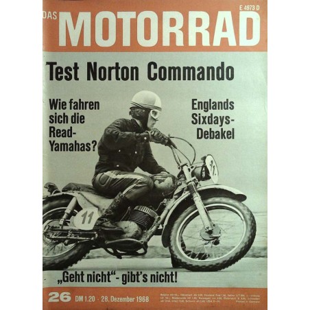 Das Motorrad Nr.26 / 28 Dezember 1968 - Husqvarna