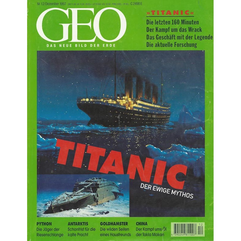 Geo Nr. 12 / Dezember 1997 - Titanic, der ewige Mythos