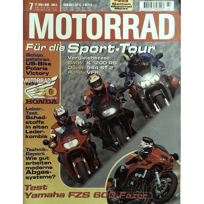 Das Motorrad Nr.7 / 21 März 1998 - Für die Sport-Tour