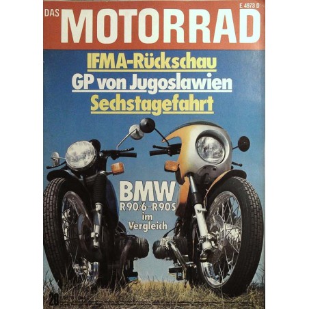 Das Motorrad Nr.20 / 5 Oktober 1974 - BMW R90/6 & R90S