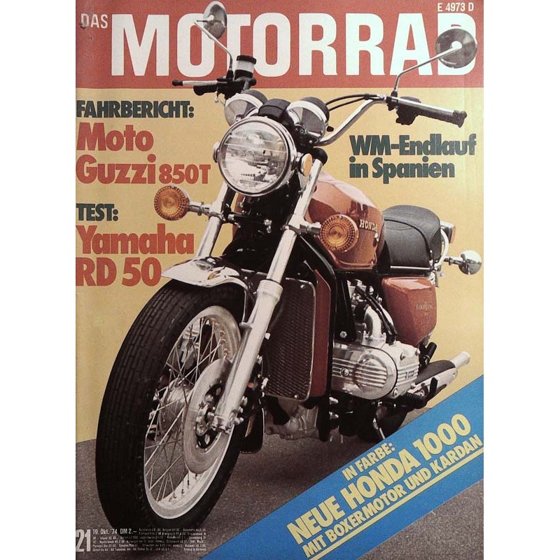 Das Motorrad Nr.21 / 19 Oktober 1974 - Honda 1000