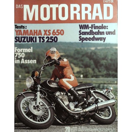 Das Motorrad Nr.20 / 4 Oktober 1975 - Yamaha XS 650