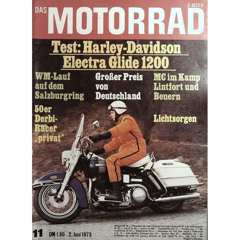 Das Motorrad Nr.11 / 2 Juni 1973 - Harley Davidson FLH