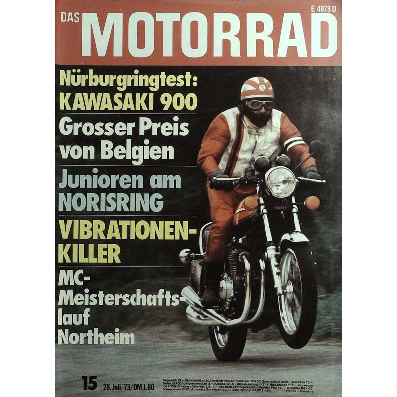 Das Motorrad Nr.15 / 28 Juli 1973 - Kawasaki 900