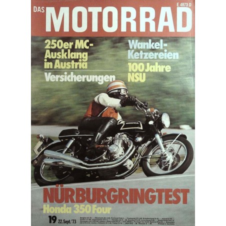 Das Motorrad Nr.19 / 22 September 1973 - Honda 350 Four