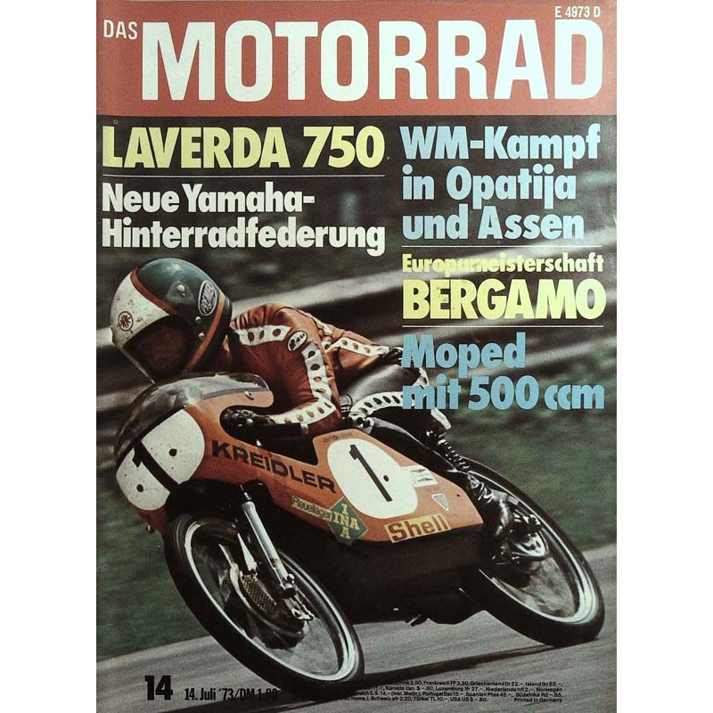 Das Motorrad Nr.14 / 14 Juli 1973 - WM-Kampf