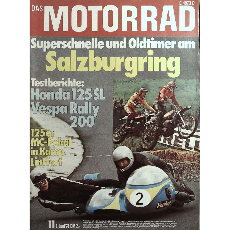 Das Motorrad Nr.11  / 1 Juni 1974 - 250er Moto Cross