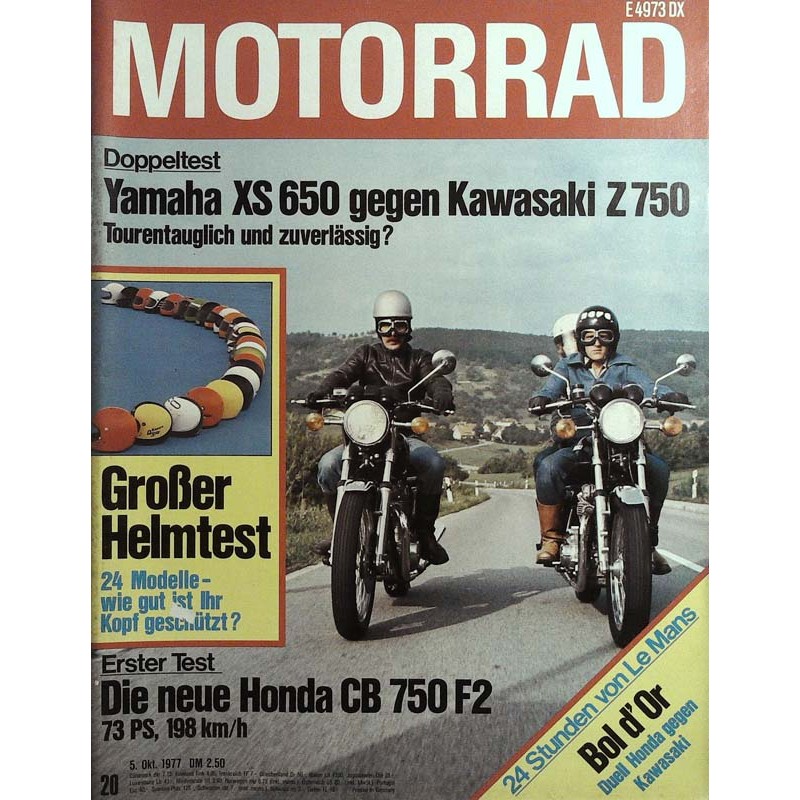 Das Motorrad Nr.20  / 5 Oktober 1977 - Doppeltest