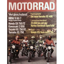 Das Motorrad Nr.22  / 2 November 1977 - Vergleichstest