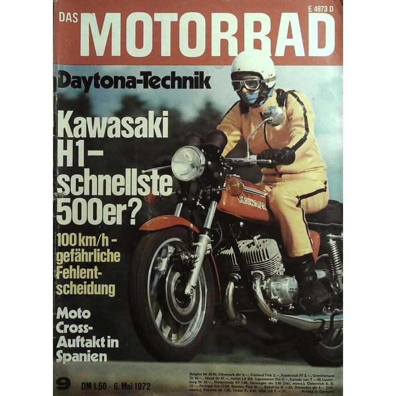 Das Motorrad Nr.9 / 6 Mai 1972 - Kawasaki H1