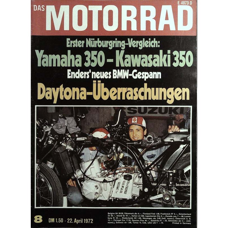 Das Motorrad Nr.8 / 22 April 1972 - Daytona Überraschungen