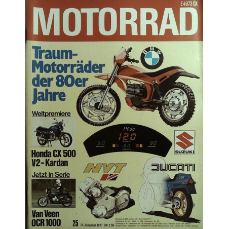 Das Motorrad Nr.25 / 14 Dezember 1977 - Motorräder 80er Jahre