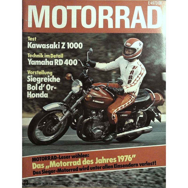 Das Motorrad Nr.23 / 17 November 1976 - Kawasaki Z 1000