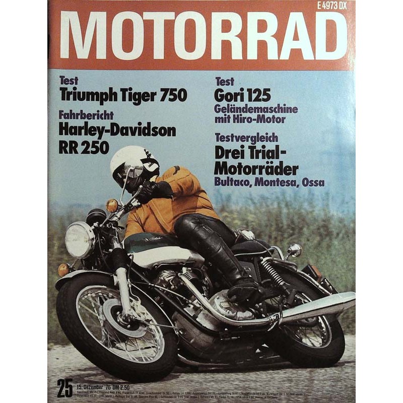 Das Motorrad Nr.25 / 15 Dezember 1976 - Triumph Tiger 750