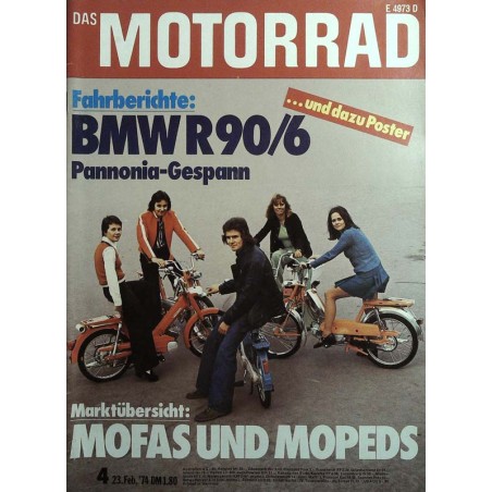 Das Motorrad Nr.4 / 23 Februar 1974 - Mofas und Mopeds