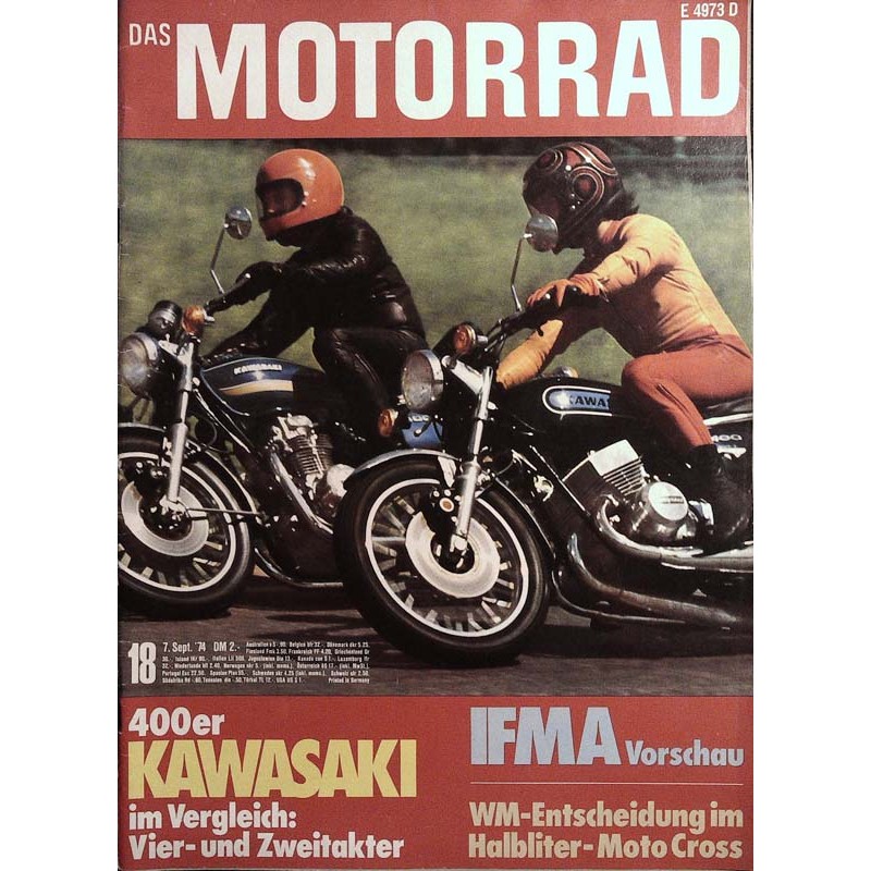 Das Motorrad Nr.18 / 7 September 1974 - 400er Kawasaki