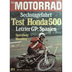 Das Motorrad Nr.21 / 21 Oktober 1972 - Sechstagefahrt