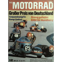 Das Motorrad Nr.12 / 12 Juni 1971 - Gespannkampf