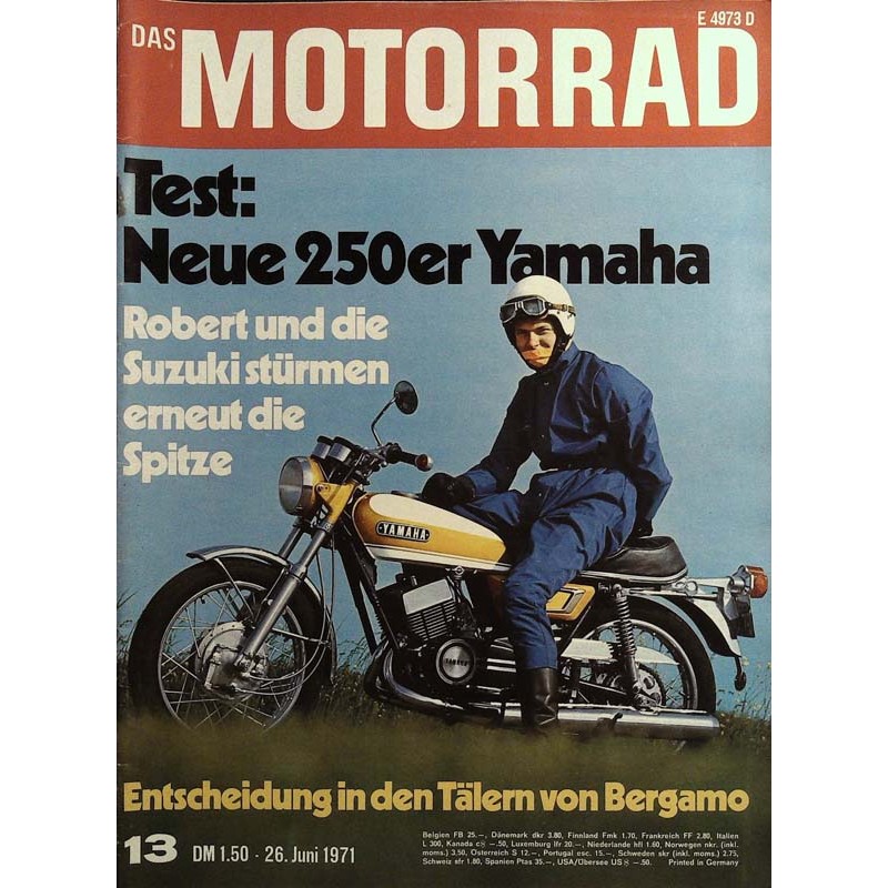 Das Motorrad Nr.13 / 26 Juni 1971 - 250er Yamaha