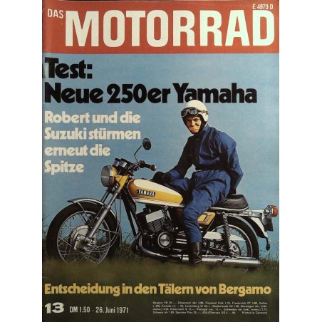 Das Motorrad Nr.13 / 26 Juni 1971 - 250er Yamaha