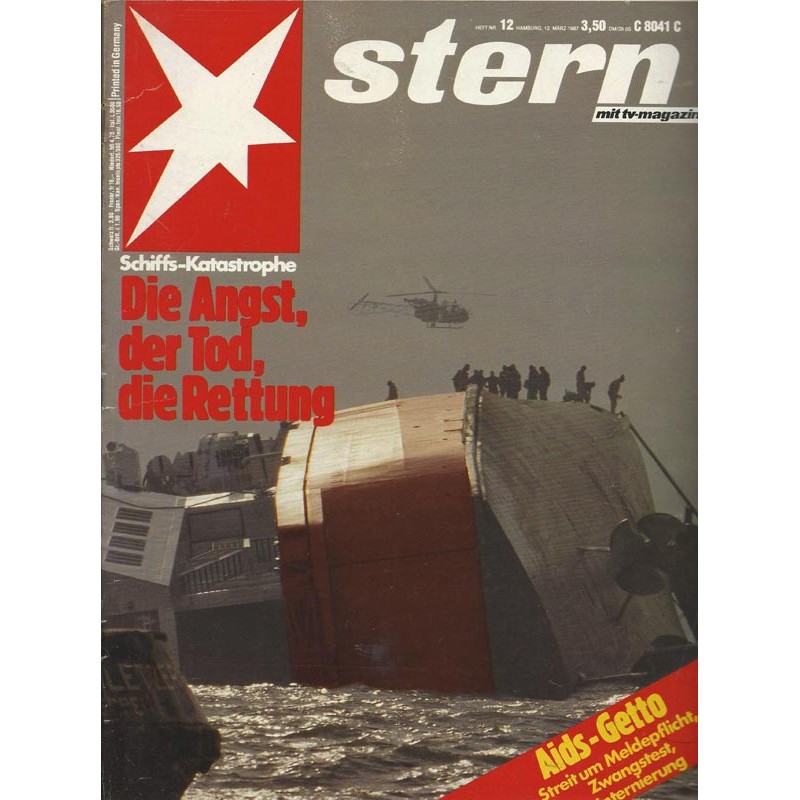 stern Heft Nr.12 / 12 März 1987 - Die Angst, der Tod, die Rettung