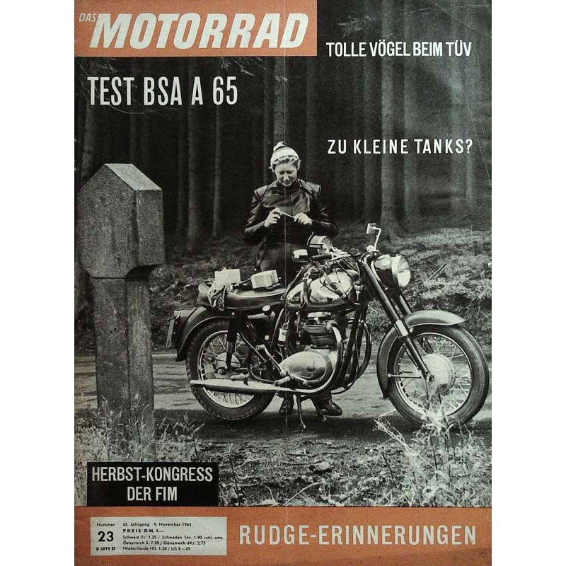 Das Motorrad Nr.23 / 9 November 1963 - BSA A 65
