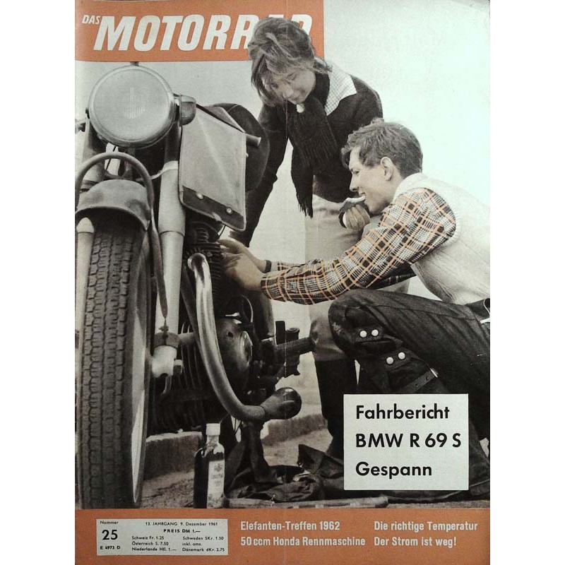 Das Motorrad Nr.25 / 9 Dezember 1961 - Maarten Mager