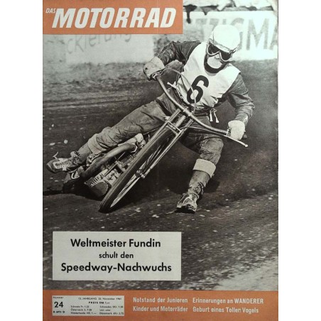 Das Motorrad Nr.24 / 25 November 1961 - Speedwayfahren