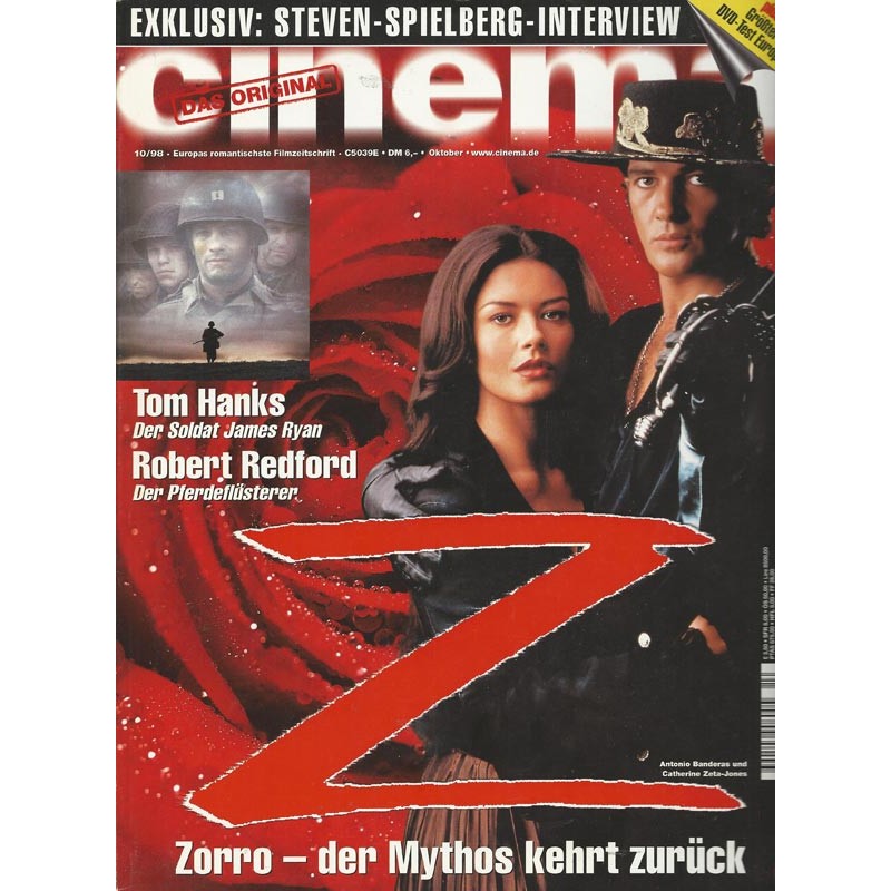 CINEMA 10/98 Oktober 1998 - Zorro, der Mythos kehrt zurück