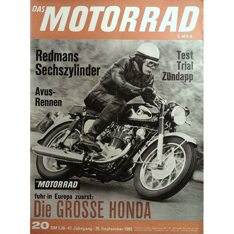 Das Motorrad Nr.20 / 25 September 1965 - Honda 444 ccm