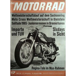Das Motorrad Nr.17 / 14 August 1965 - 500er Marusho