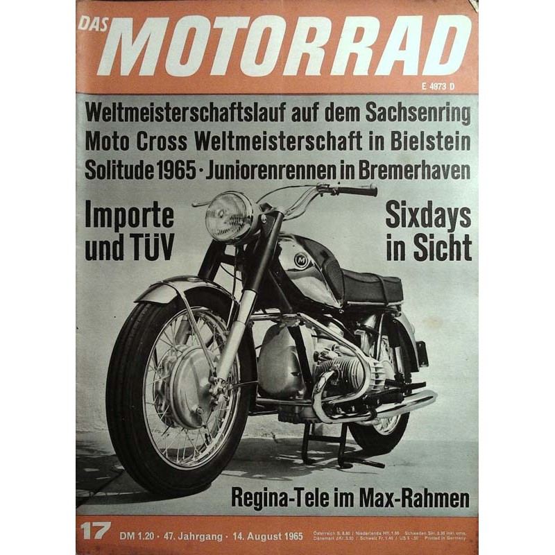 Das Motorrad Nr.17 / 14 August 1965 - 500er Marusho