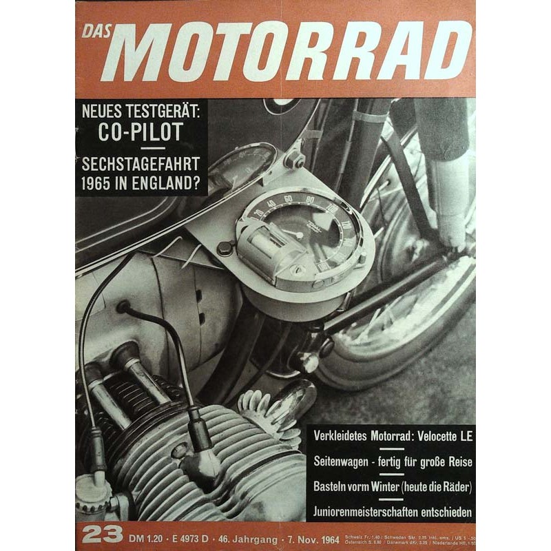 Das Motorrad Nr.23 / 7 November 1964 - Co-Pilot R 69 S